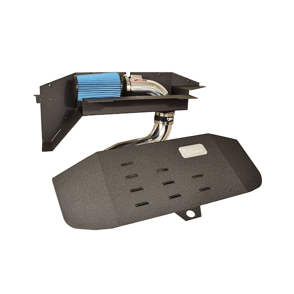 Injen Short Ram Intake System Polished Aluminum Tube Blue Dry Media Filter With Air Box With Scoop SP1122P - main